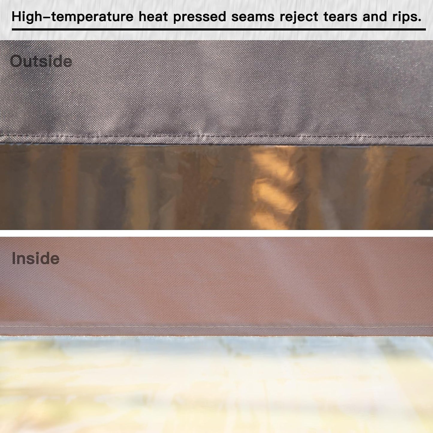 Heavy Duty Outdoor Clear Panel Curtain, 18 Oz Waterproof PVC Polyester Curtain, Weather Resistant & Tearproof For Patios, Gazebos, Pergolas, Privacy Screen  8 H X 7 W, Brown