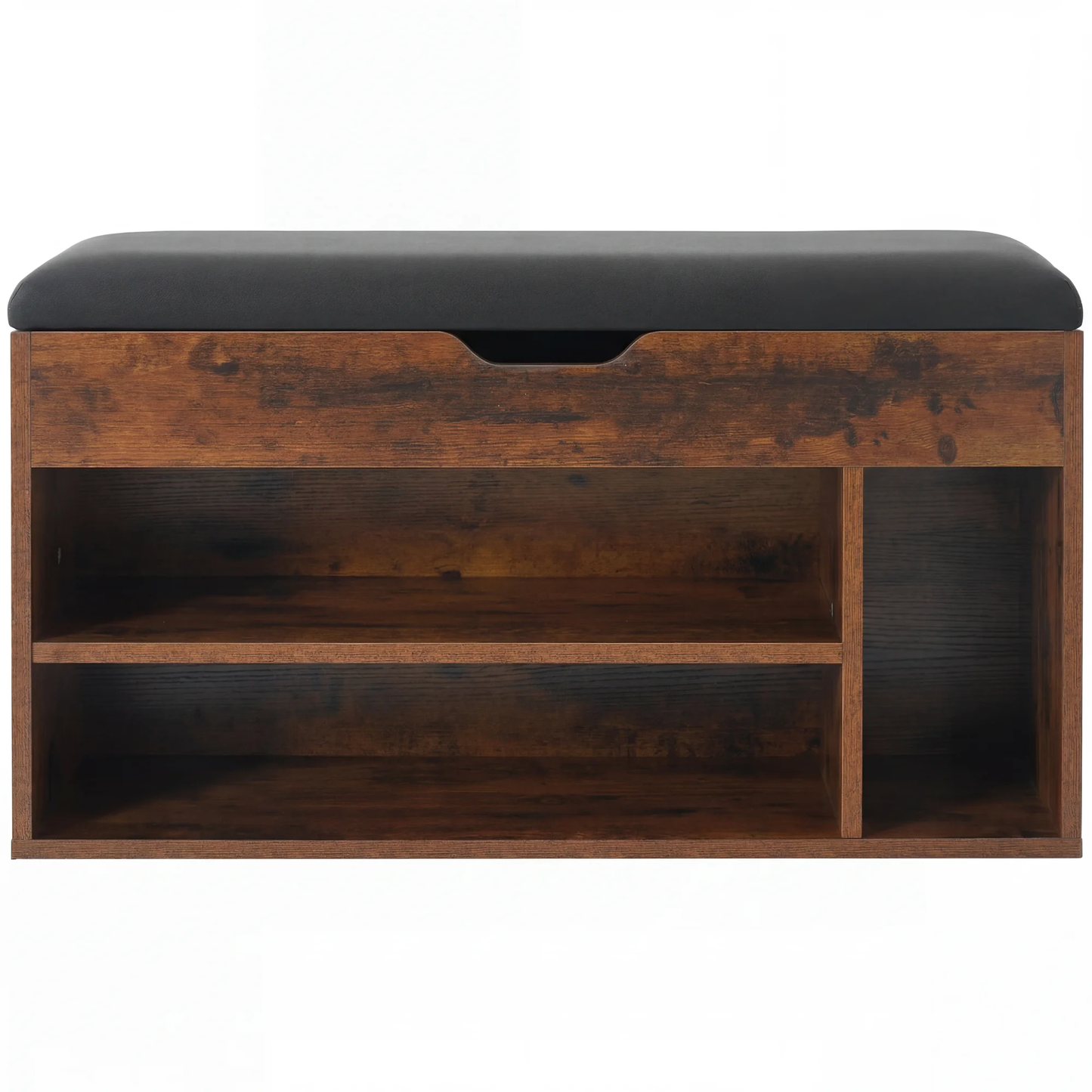 Underfloor Shoe Rack Storage Bench, Three-layer Adjustable Shelves, Bench With Seat At The Entrance, Metal And Wooden Shoe Rack Storage Stand
