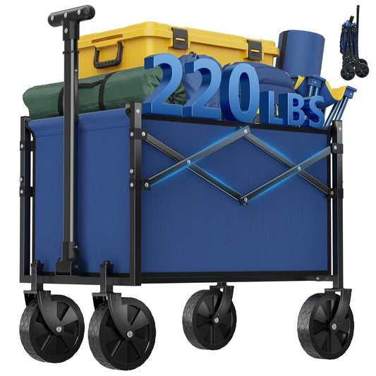 Foldable Trolley, Equipped With Wheels, With A Load Capacity Of 220 Pounds, A Sturdy And Durable Mini Foldable Portable Van With Adjustable Handles