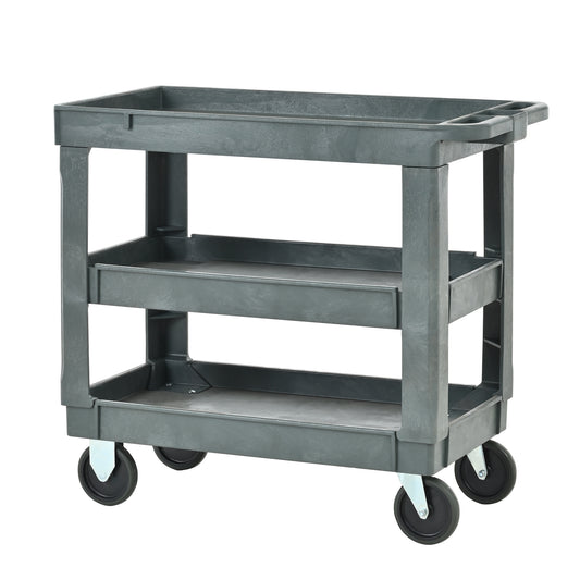 3 Layers Rolling Utility Cart With Wheels,Supports 600 Lbs,Heavy-Duty Capacity For Garage StorageOffice Spaces & Kitchen,For Indoor And Outdoor Use,Durable Tool Cart