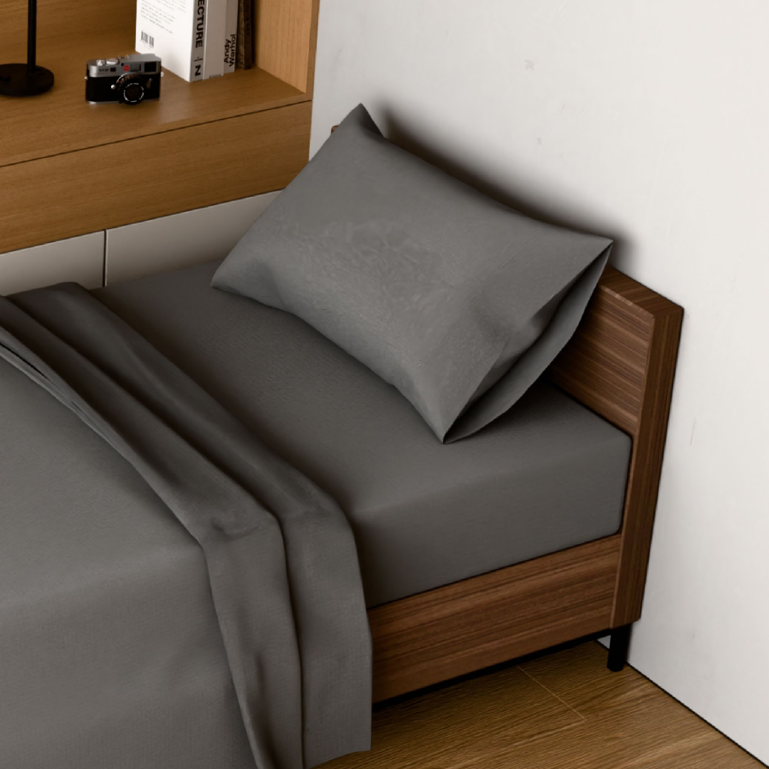 Bedding Twin Bed Sheets Set - 3 Piece Bedding - Brushed Microfiber - Shrinkage And Fade Resistant - Easy Care -Twin, Grey