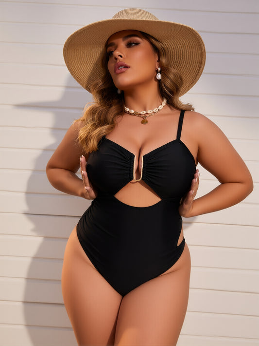 New Elegant And Fashionable Women's StyleWomen's Swimsuit For Beach Vacation Stylish One Piece With High Neck And Adjustable StrapsBeach Tankini--KA-P794-01