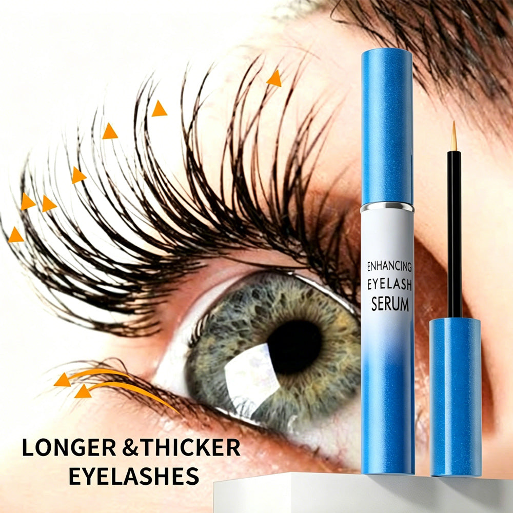 Eyelash Growth Serum,Eyelash Serum Black Thick Eyelash Serum Long Curling,Peptide Lash Enhancer For Longer, Thicker Lashes & Brows,4ml