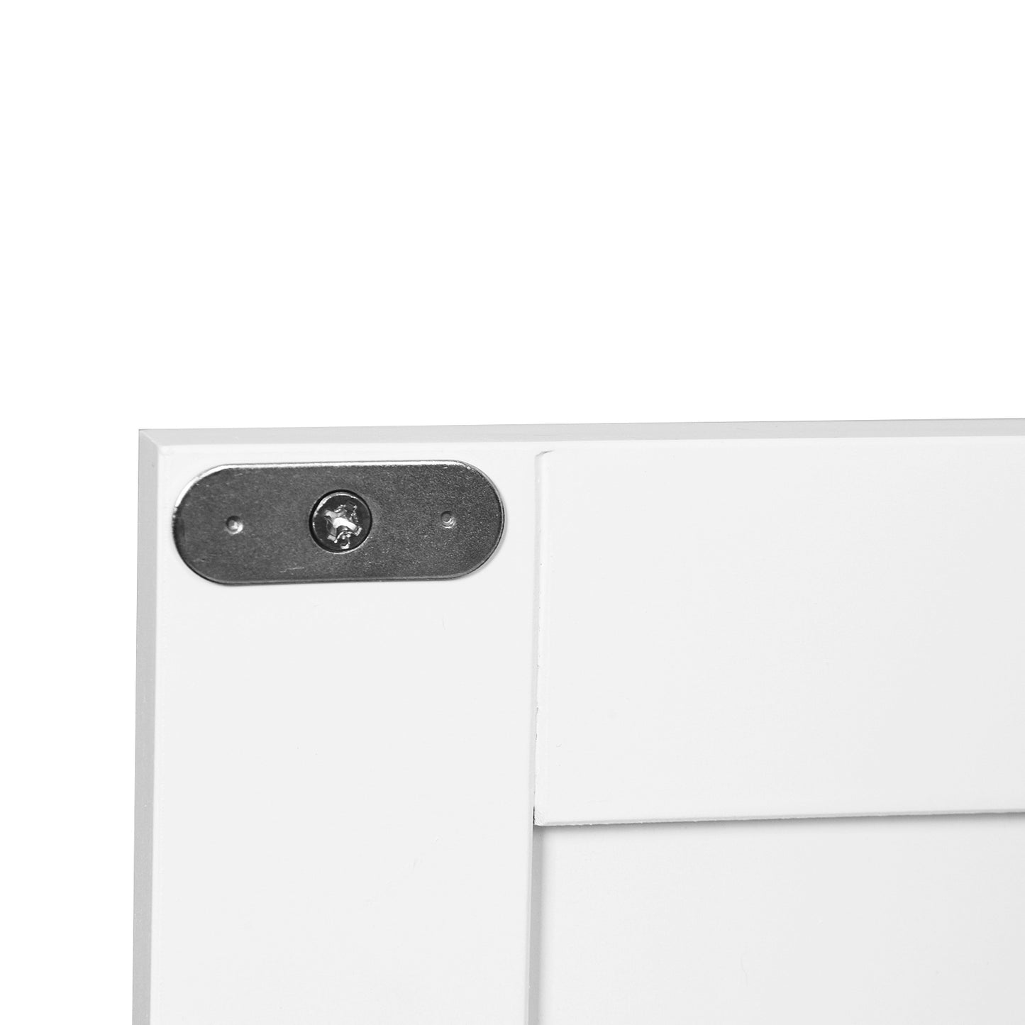 Bathroom Floor Storage Cabinet With Double Door Adjustable Shelf, White