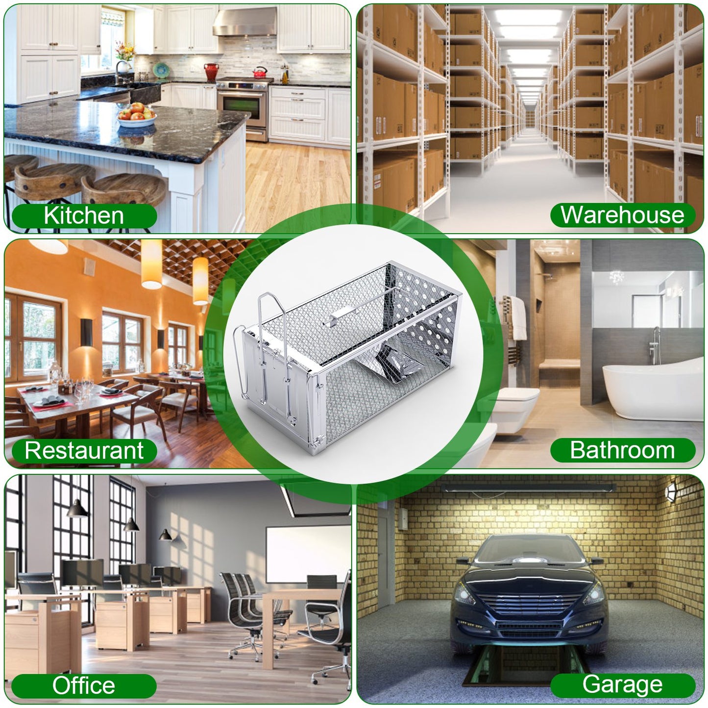 1Pc Single Door Rat Trap Cage Humane Rodent Trap Mouse Trap Indoor Outdoor For Small Rodents Mice Voles Hamsters