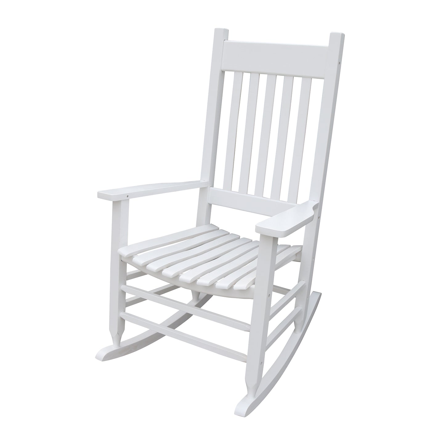 Wooden Porch Rocker Chair  WHITE