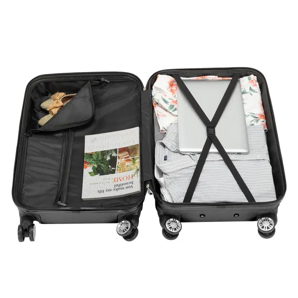 Vertical Pattern Four-in-one Universal Wheel With Handle Trolley Case 16in 20in 24in 28in ABS Aluminum Alloy Trolley Classic Color - Dark Gray N101 Product Upgrade