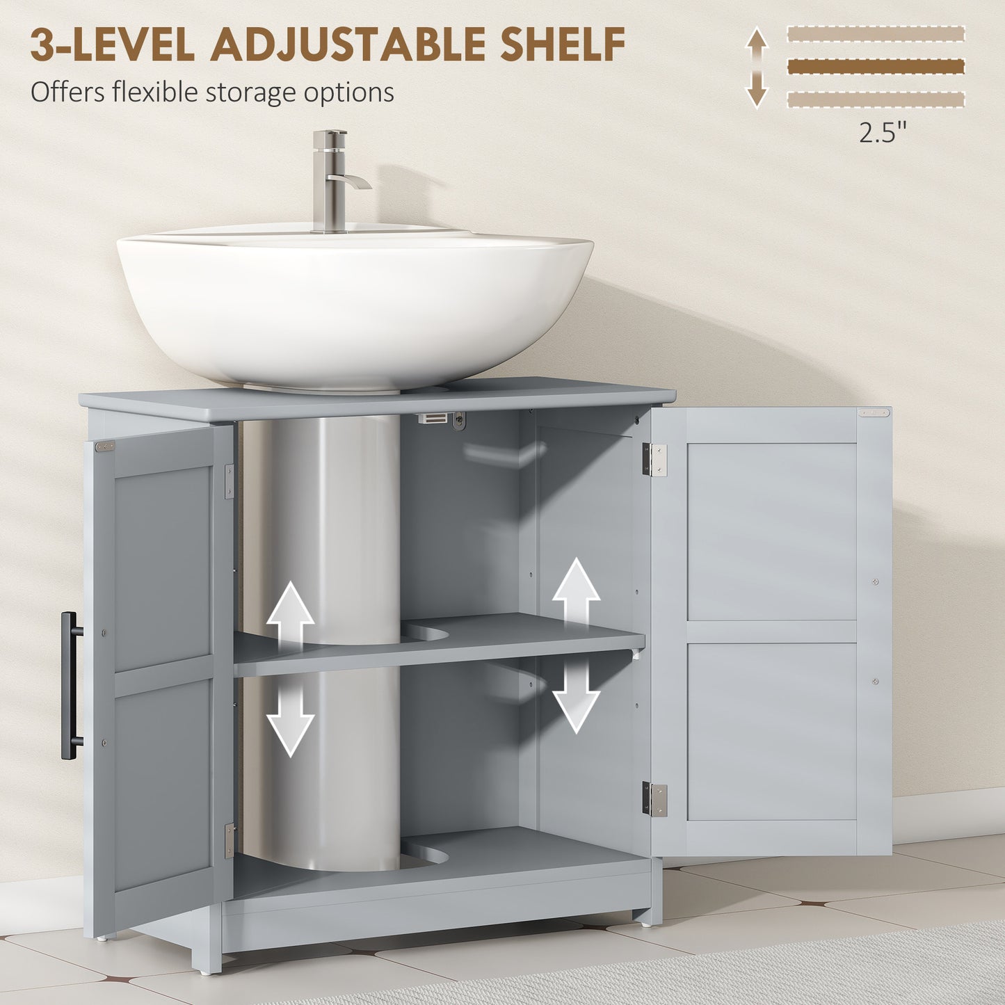 Pedestal Sink Storage Cabinet, Bathroom Sink Cabinet
