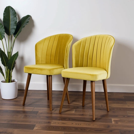 Parsons Dining Chair Set Of 2 - Gold Velvet