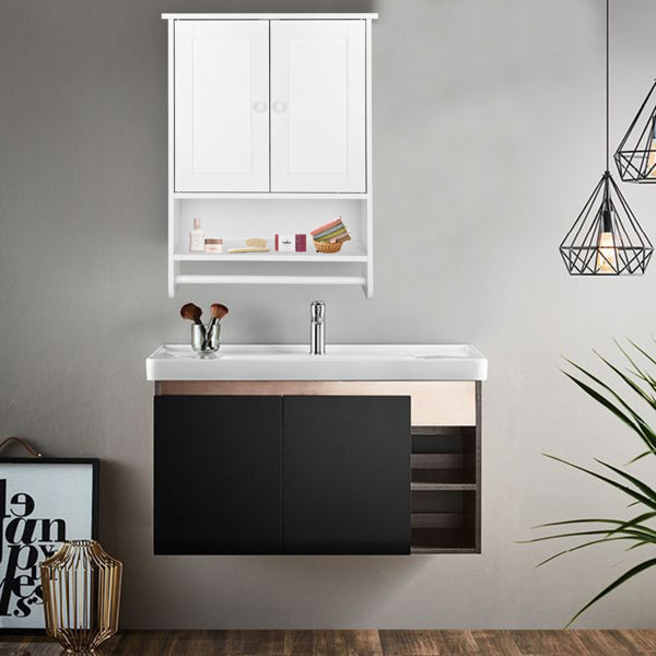 65 X 48.7 X 14.6cm  Wall Hanging Cabinet With Two Doors Wall Washer Storage Cabinet