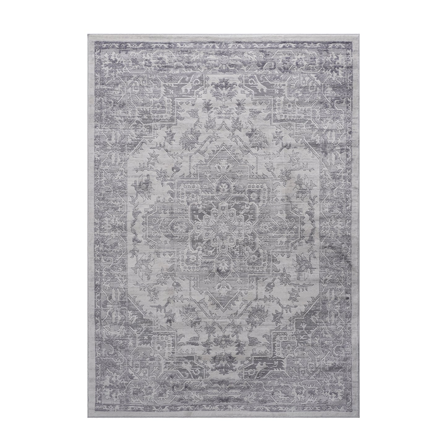 MARFI  5X7 Silver  Oriental Area Rug