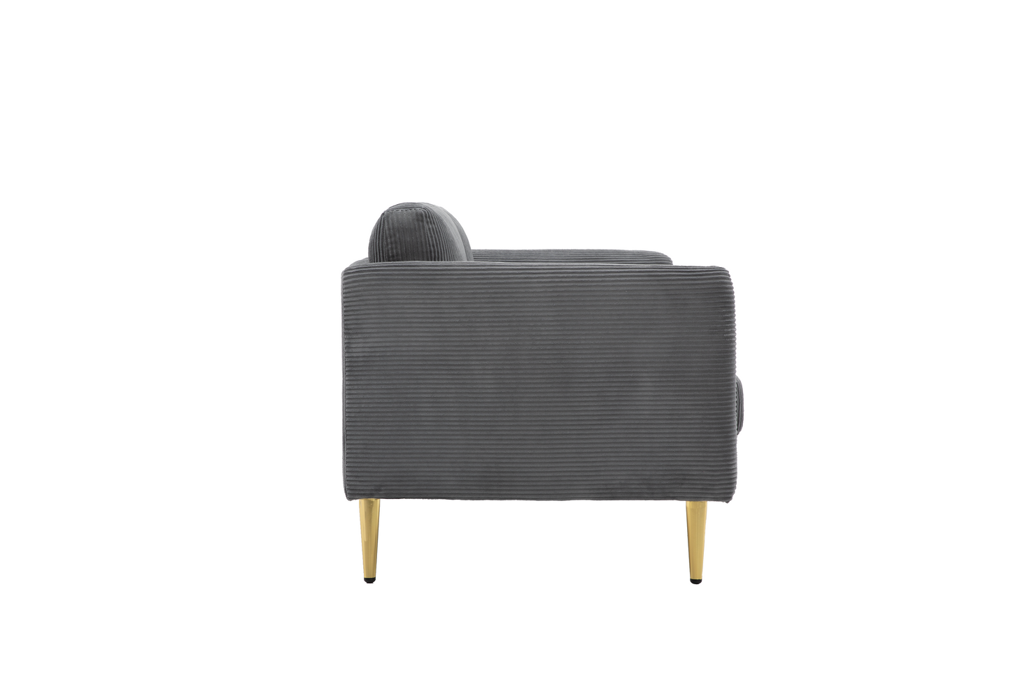 60.63   Wide Modern Corduroy Loveseat, Plush Upholstered Cushions, Solid Wood Frame, Compact Living Room And Apartment Furniture
