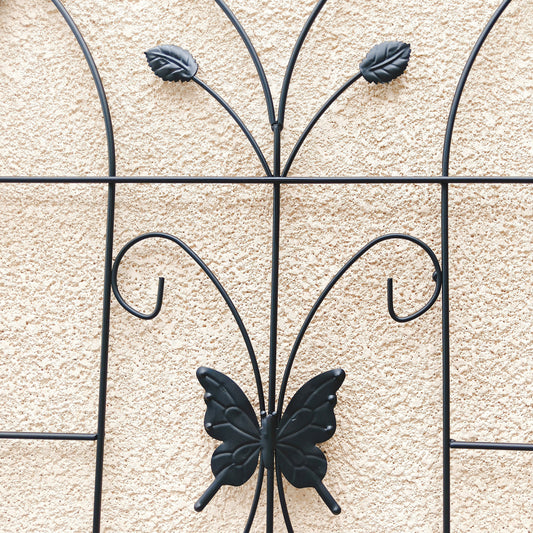 4 Pack Metal Garden Trellis 71  X 19.7  Rustproof Trellis For Climbing Plants Outdoor Flower Support Black