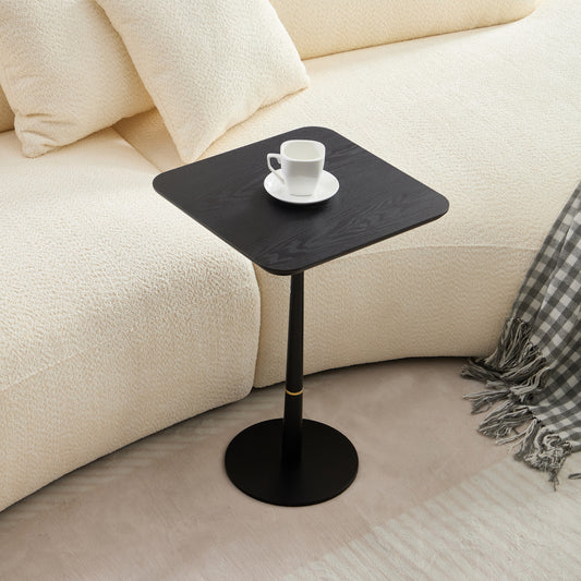 MDF With Metal Feet, Square, Located In Living Space And Lounge Area, Coffee Table, Computer Desk, Black, 15.74D X23.77H