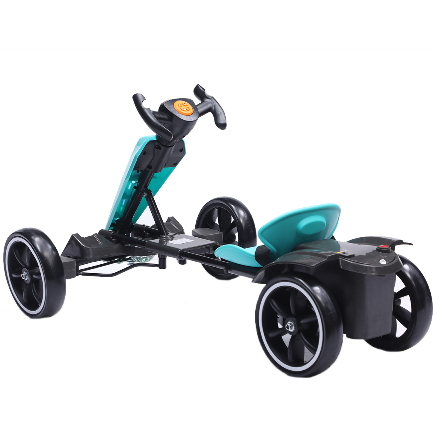 12V Electric Kids Pedal Go Kart, Folder Go Kart, Outdoor Ride On Toy With Adjustable Seat, 4 Non-Slip EVA Wheels For Boys And Girls For Age 3-6 Years Old Light BLUE