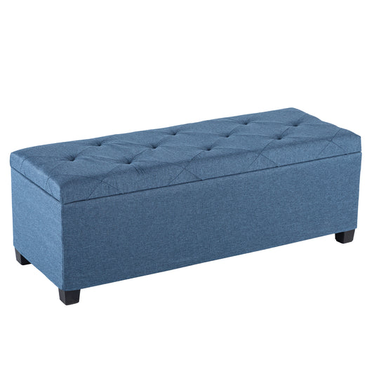 Multifunctional Storage Ottoman, Cushioned Bedside Cabinet With A Cover, Footstool With Legs