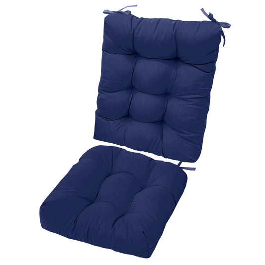 Multiple Color Options - Rocking Chair Cushion Set Upper And Lower Back And Seat Sets With Non-Slip Ties Polyester Fiber Filling Comfortable For Indoor Home Office Car