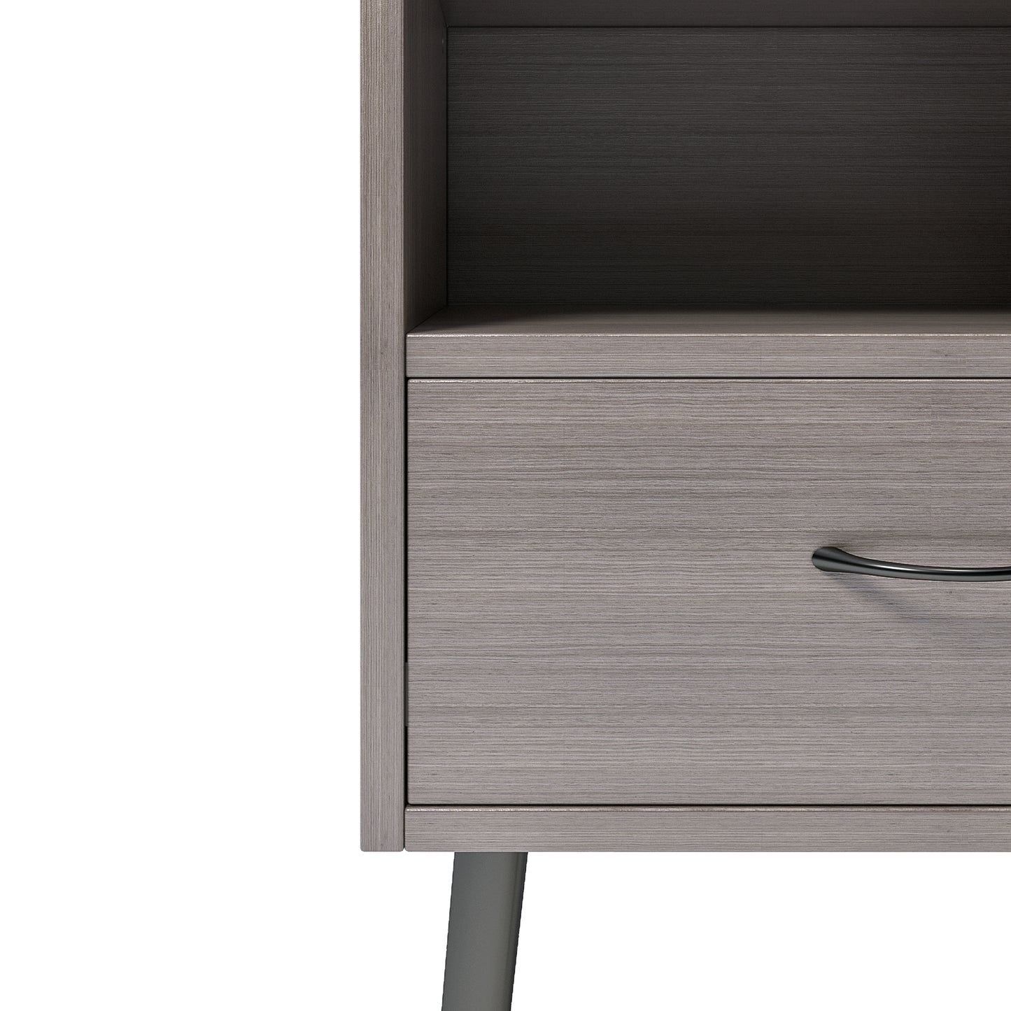 Two Sets Of Nightstand,modern Style Bedside Table, With Storage Drawers And Open Wooden Shelves, Suitable For Living Rooms, Bedrooms And Small Spaces. Decorative Bedside Tables In Two Sets, Easy To As