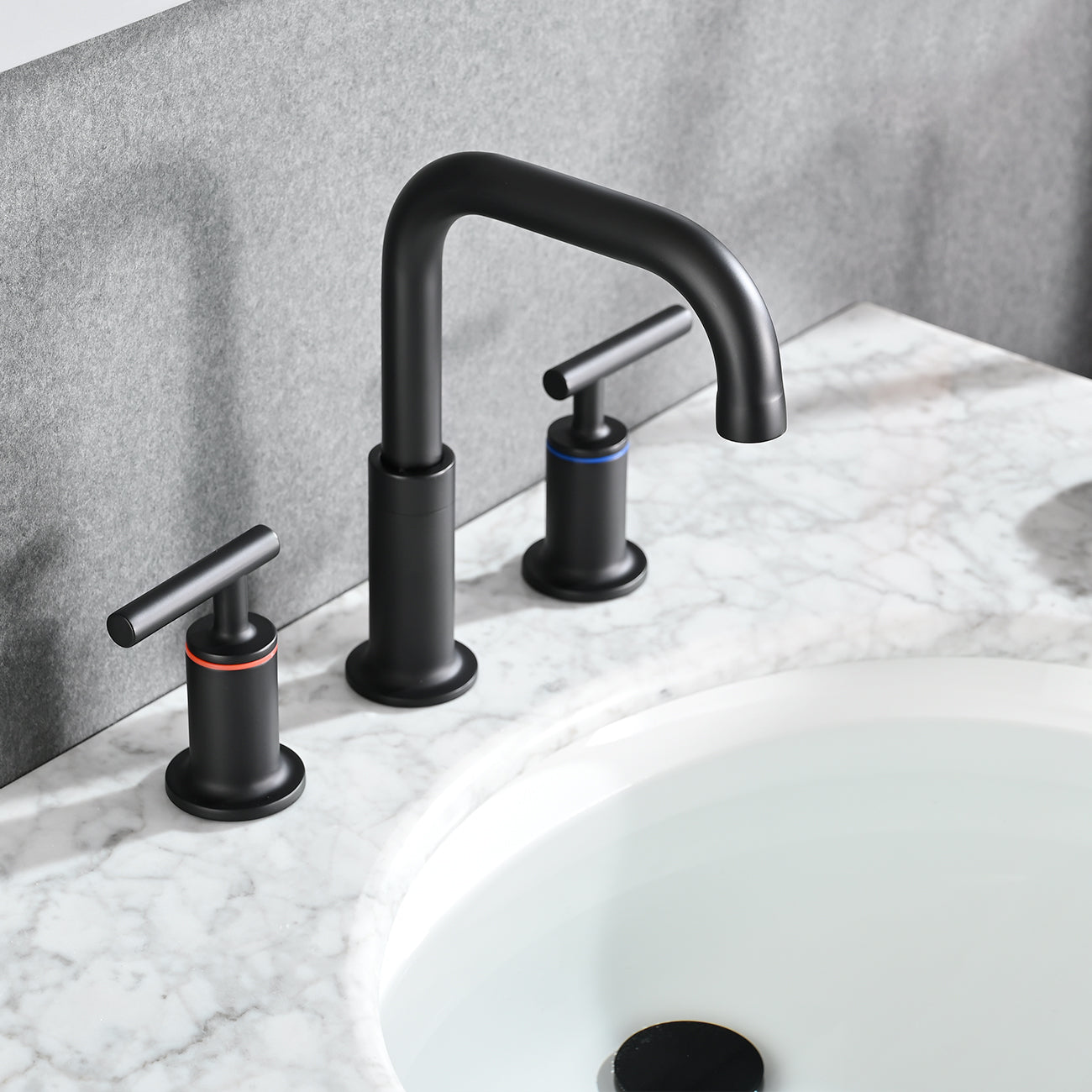8 Inch Widespread Bathroom Sink Faucet With Pop-Up Drain
