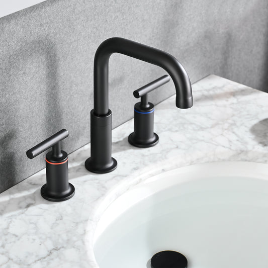 8 Inch Widespread Bathroom Sink Faucet With Pop-Up Drain