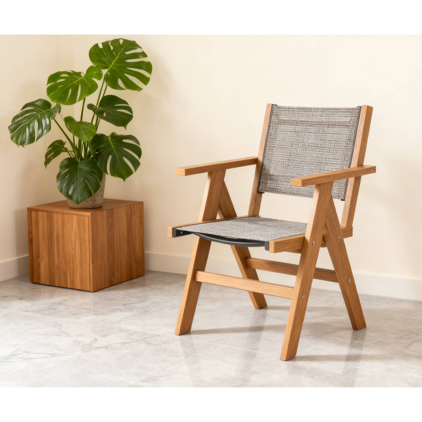 HIPS Outdoor Dining Chair Perfect For Patio Meal Togethers & Garden Brunch Relaxation Moments