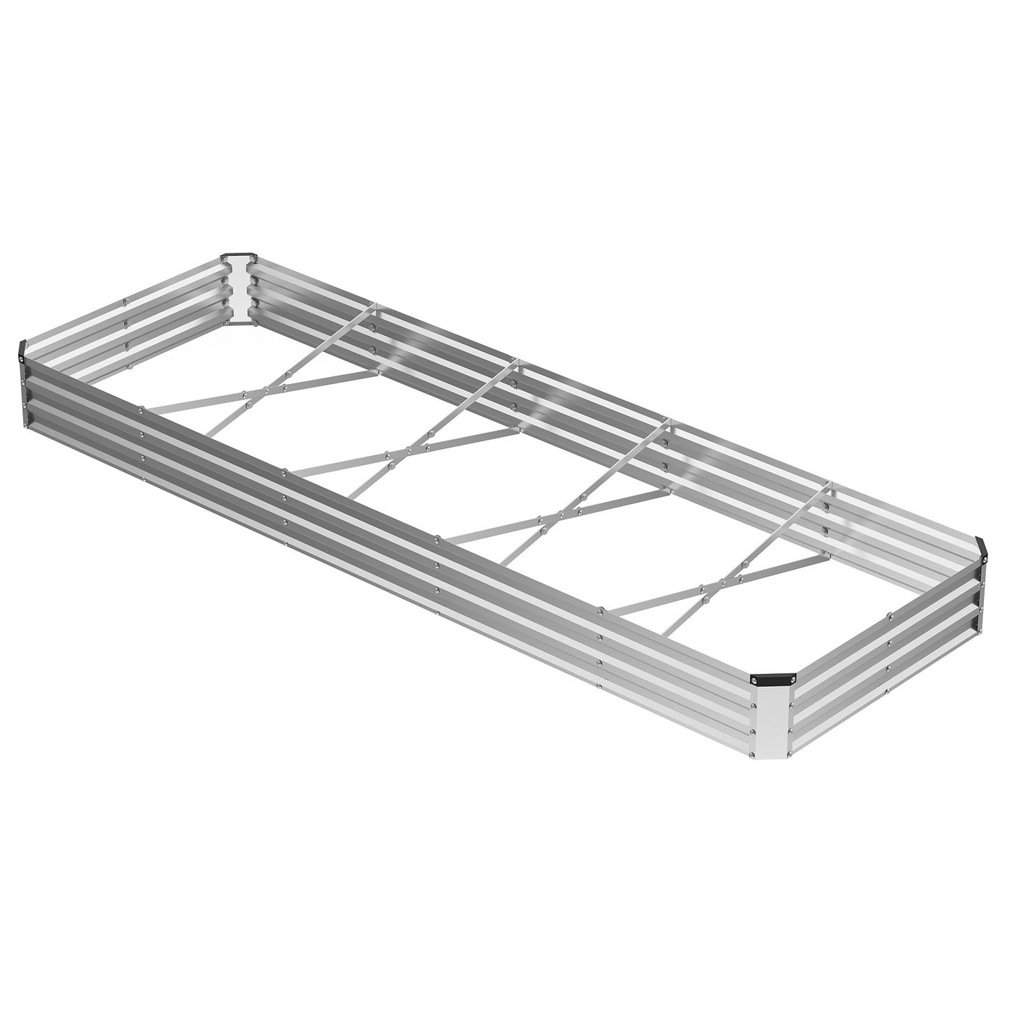 Galvanized Raised Garden Bed, Easy-to-assemble Outdoor Metal Planting Box, Rust-resistant Steel Vegetable, Flower And Herb Planting Bed