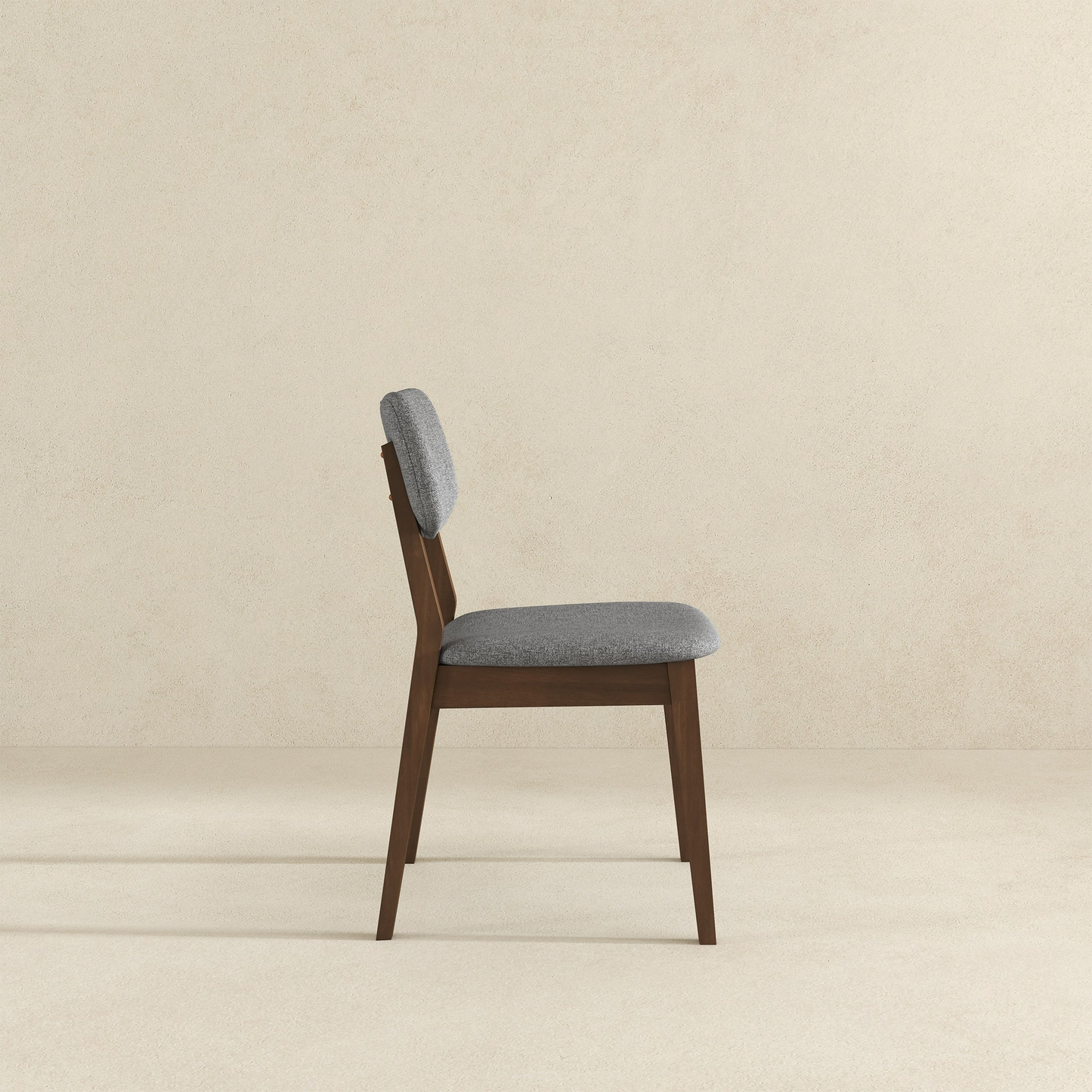 Carlos Dark Grey Fabric Solid Back Side Chair   Set Of 2
