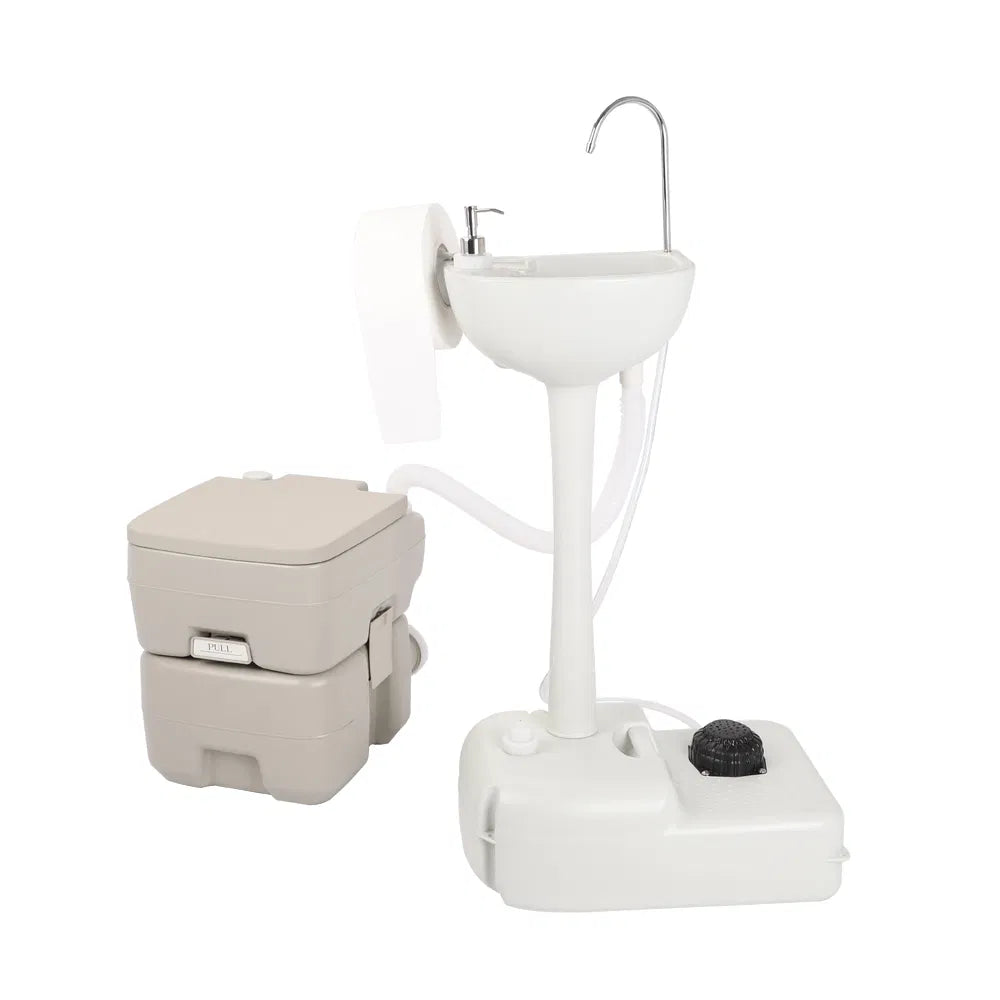 Portable Removable Outdoor Hand Sink With Portable Toilet