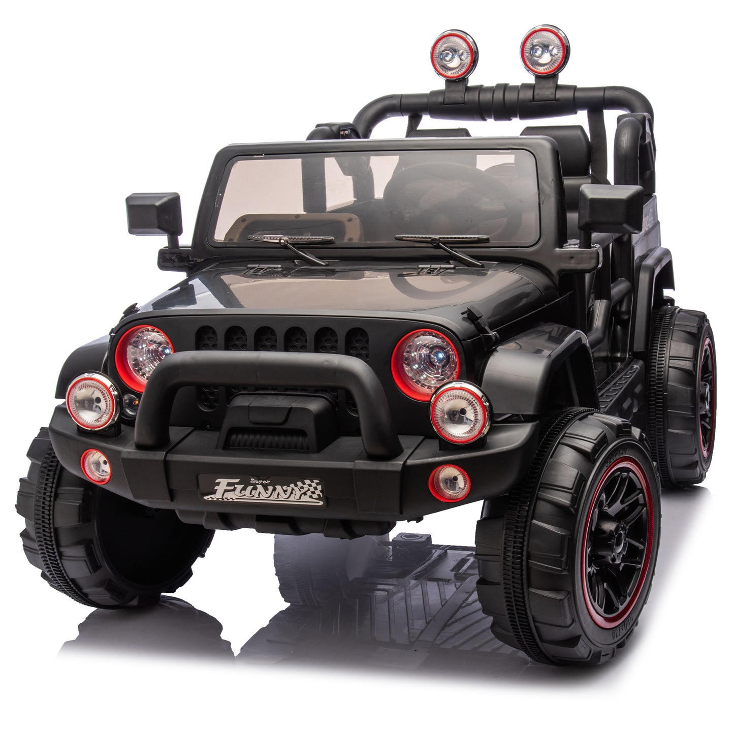 24V Kids Ride On Electric Car W Parents Control,Seat Width 20in,2WD,Rear Suspension,Trunk Storage,Portable Pull Rod,Light&Searchlight,Bluetooth,USB,Provide A Speed Of 2.5-4MPH For Kids Aged 3-8.
