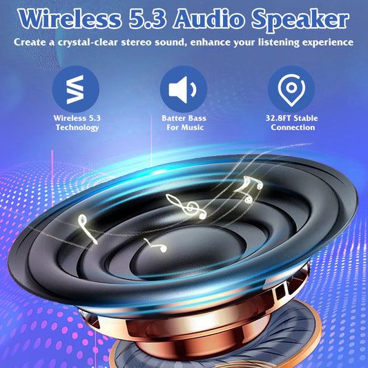 1Pc 4 In 1 Foldable Wireless Speaker Phone Stand With Power Bank 360Degree Rotatable Stand Wireless Speaker 5000mAh Battery RGB Light For Phones IPads