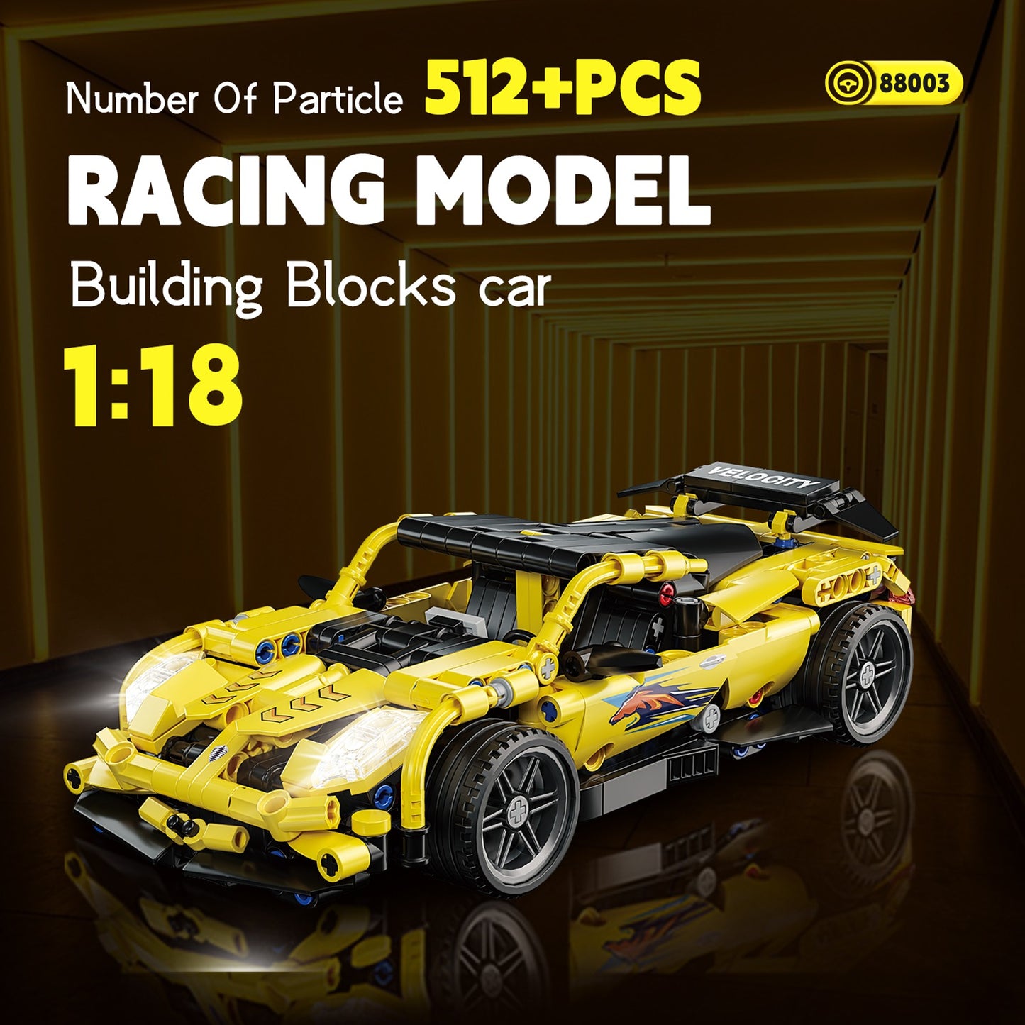 Sports Car Building Blocks 509 Pieces Exquisite Cool Interactive Race Car Model Building Blocks Set