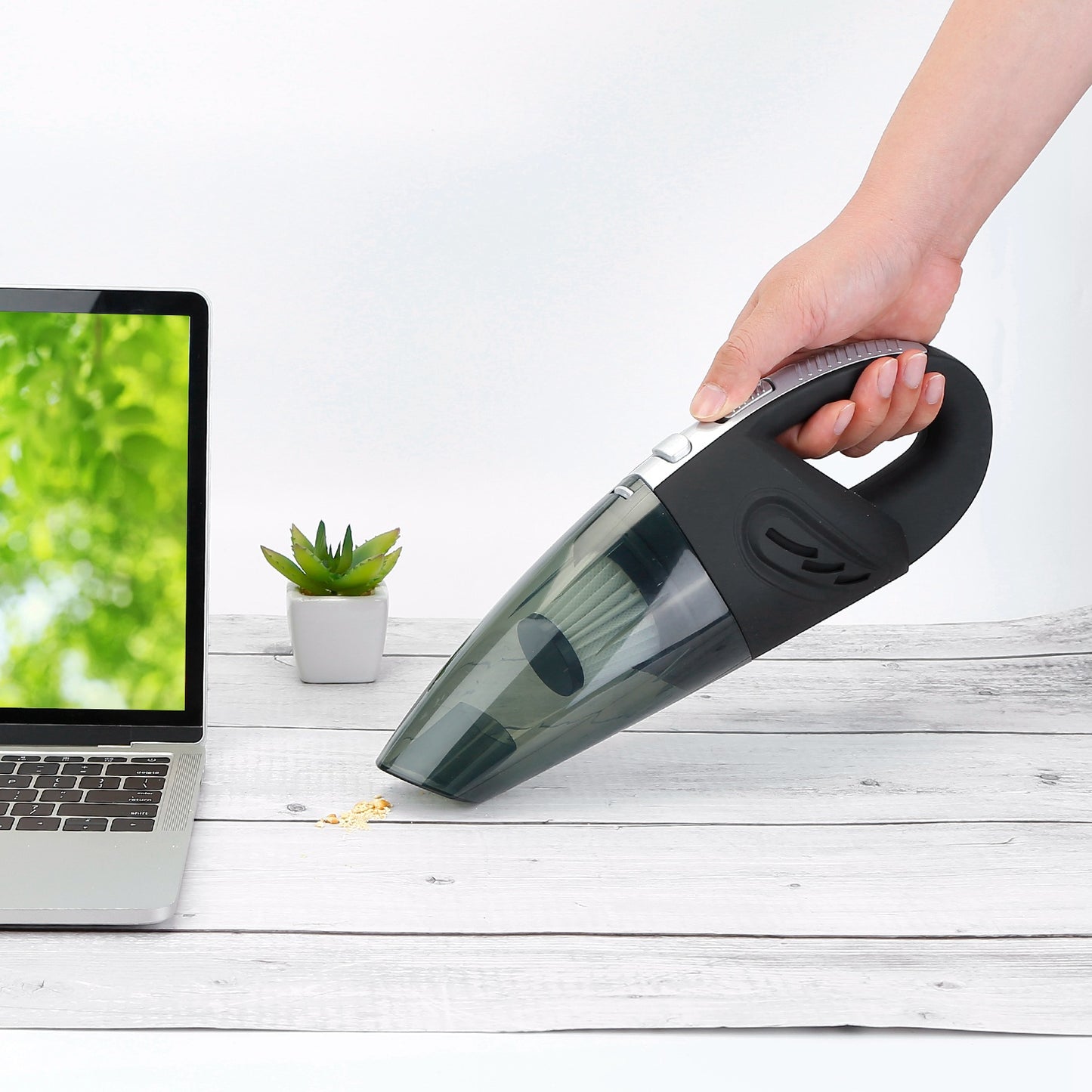 Car Handheld Vacuum Cleaner Cordless Rechargeable Hand Vacuum Portable Strong Suction Vacuum With Hose Nuzzle Brush For Dust Pet Hair