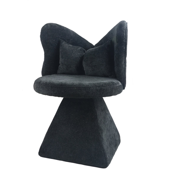 Vanity Chair With Butterfly Back,Swivel Accent Chair Dining Chairs,Makeup Stool For Bedroom Dressing Table,Suitable For Living Room,Dining Room,Study,Recreational Areas Black