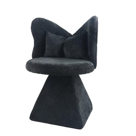 Vanity Chair With Butterfly Back,Swivel Accent Chair Dining Chairs,Makeup Stool For Bedroom Dressing Table,Suitable For Living Room,Dining Room,Study,Recreational Areas Black