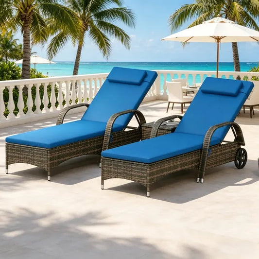 Lounge Chair Set Of 2 With Table