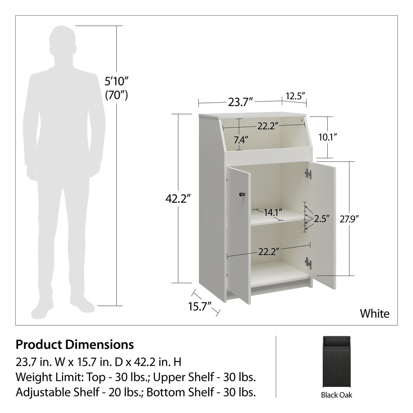 The Loft 2 Door Storage Tower