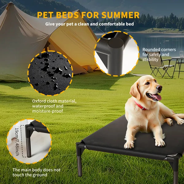 XL Oxford Cloth Pet Bed, Wear-resistant, Scratch Resistant, Waterproof, Easy To Clean, Breathable, Comfortable And Non Collapsing, Suitable For All Seasons Indoors And Outdoors