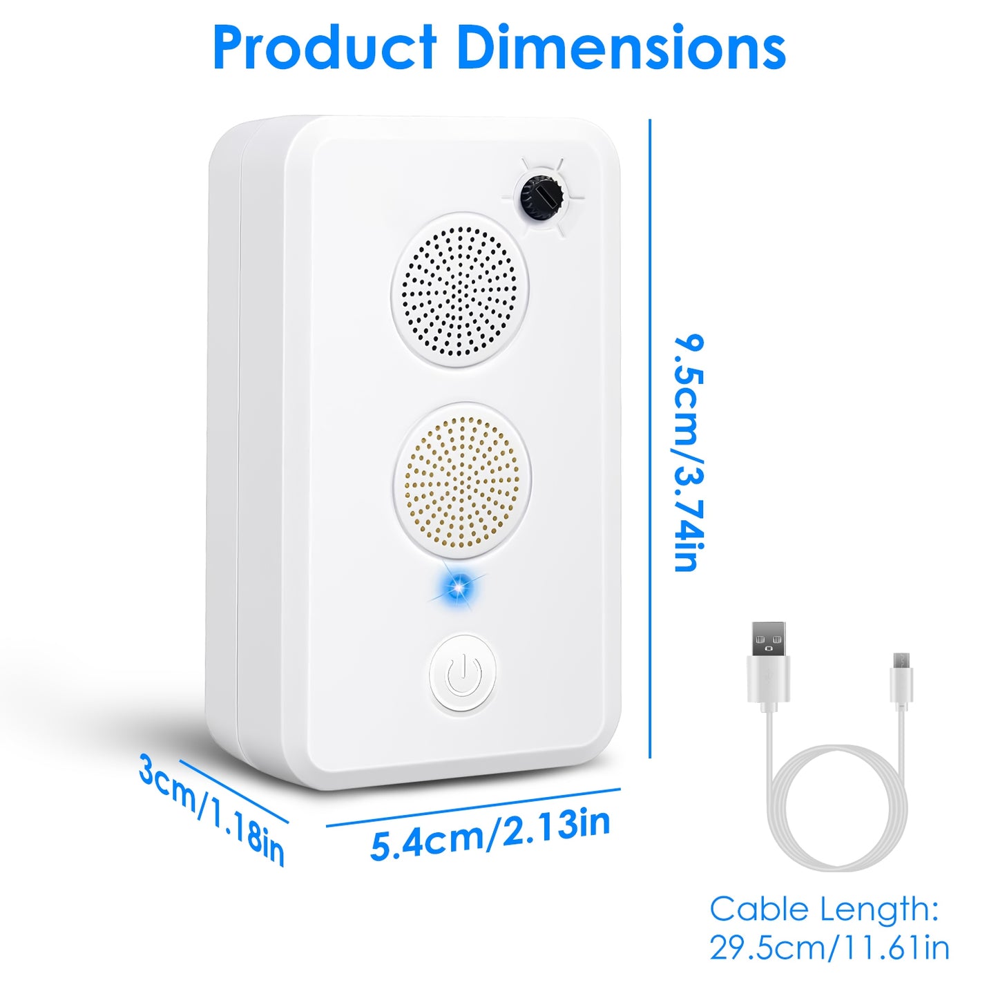 2Pcs Or 4Pcs Rechargeable Ultrasonic Bat Repellent Indoor Outdoor Bird Mouse Deterrent Device With 6 Adjustable Levels For Attic Porch House