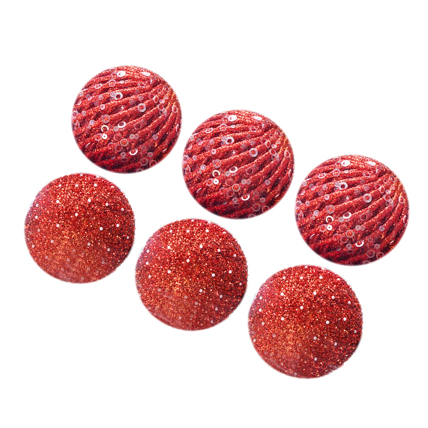 6Pcs Xmas Tree Snowball Ornaments Pendant Decor Foam Wedding Decoration Scene Props 10cm Red