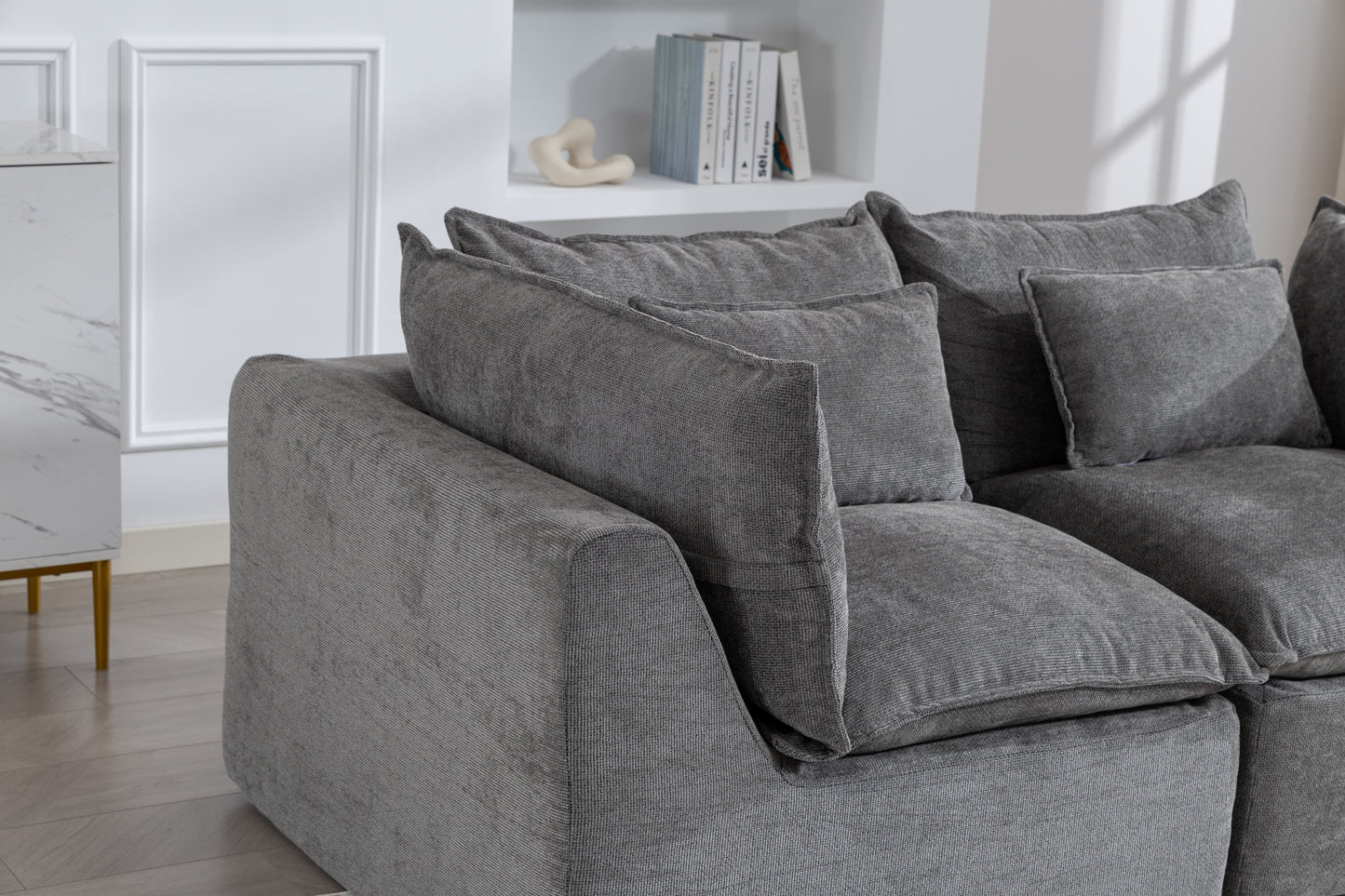 74.8  Width Cloud Couch Oversized Modular Sectional Sofa True Relax Comfy Couches Wide&Deep Seat Sofas For Living Room Furniture Sets, 2Seat