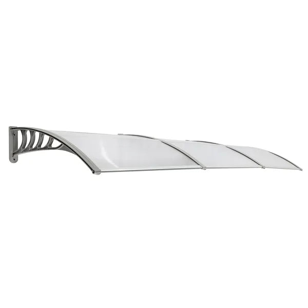 HT-300 X 100' Household Application Door & Window Rain Cover Eaves Transparent Board & Gray Holder