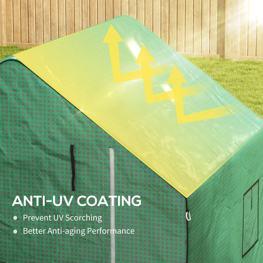 01-0472 Replacement Cover, 55" X 56.25" X 74.75" Walk-in Greenhouse Cover Reinforced Anti-Tear PE Hot House Cover, Green