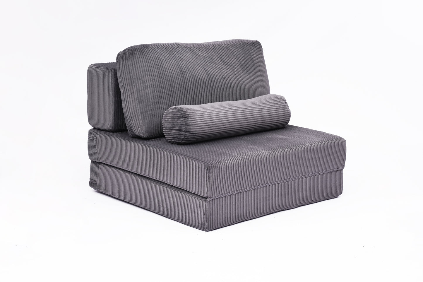 Foldable Castle Sofa Modular PlayCouchfor Living Room & Bedroom Instant Expansion Comfortable &Creative Design Furniture Seater With One Middle Seat,Dark-Gret.
