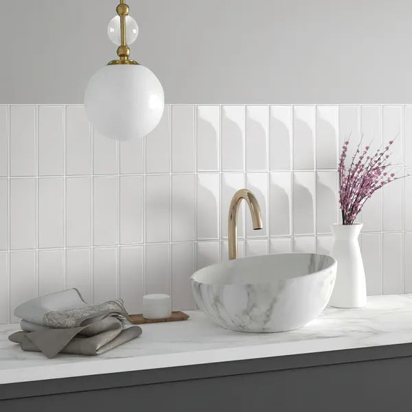 10pcs Self-Adhesive Splash Wall Tiles, 10x10 Inch Self-Adhesive 3D Wall Stickers, White Wall Decals Patial Sense, Suitable For Kitchen And Bathroom Walls, Easy DIY Home Decoration, Covers 3.47 Squa