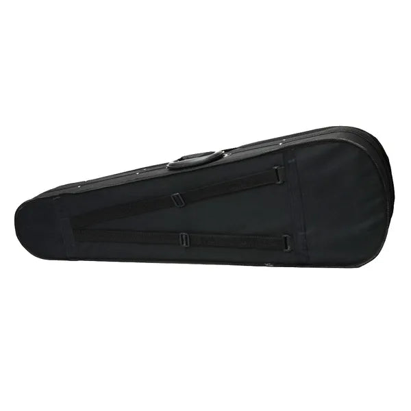 Durable Cloth Fluff Triangle Shape Case With Silver Gray Lining For 4&4 Violin Black