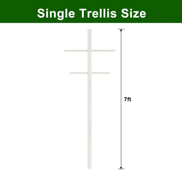 1PC 7FT Hollow T-profile Climbing Trellis, Stable And Durable, Perfect For Climbing Plants, A Modern Garden Decoration.