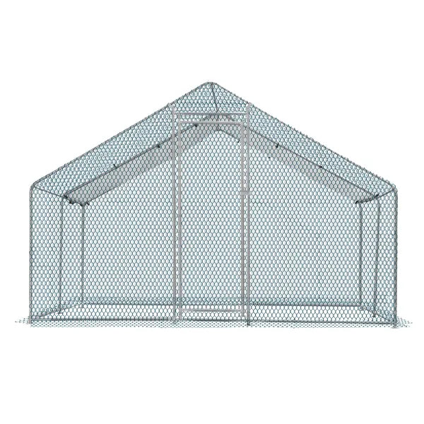13 X 10 Ft Large Metal Chicken Coop, Walk-in Poultry Cage Chicken Hen Run House With Waterproof Cover, Rabbits Cats Dogs Farm Pen For Outdoor Back-yard Farm Garden