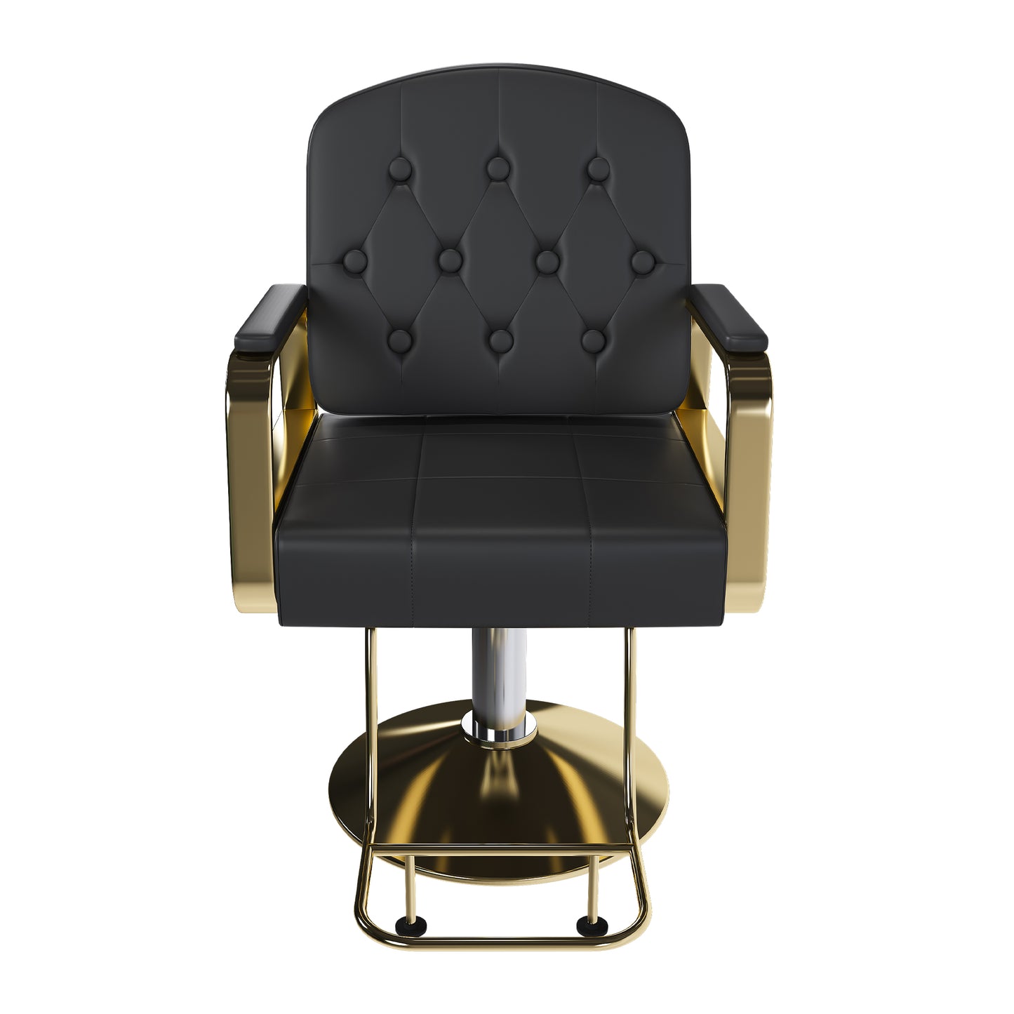 Hydraulic Salon Chair 360  Swivel - Professional Barber Stylist Chair With Pump  Non-Tilting Hairdressing Chair For Salon Tattoo Spa  Black Gold Stylist Equipment  Single Pack
