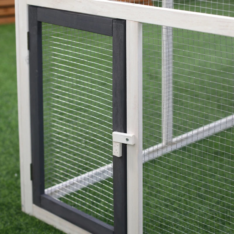 Chicken Coop Wooden Chicken House Rabbit Hutch Poultry Cage Hen Pen  With Nesting Box, Ramp, Run