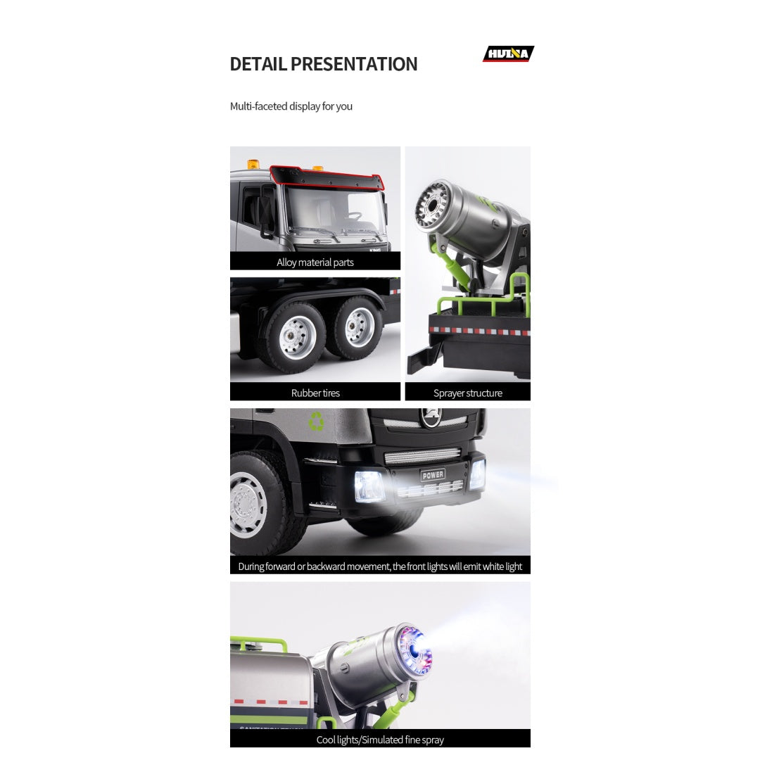 Huina 1316 1-18 Semi-Alloy Remote Controlled Fog Cannon Truck Toy